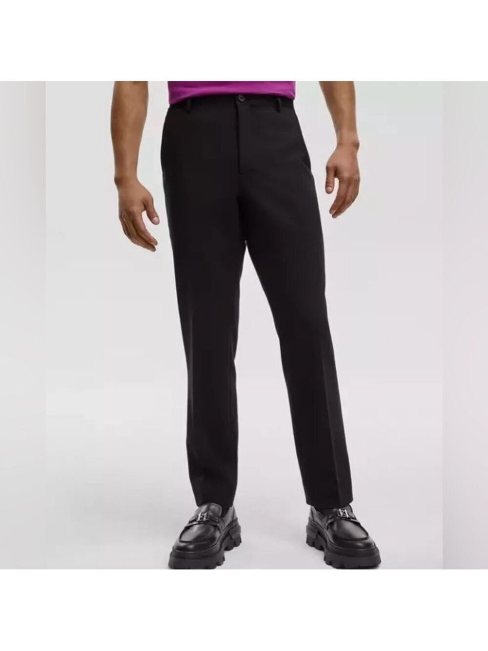 Mode of One Mens Black Slim Fit Suit Dress Pants 36Wx30L